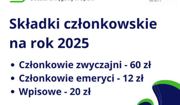 Składki członkowskie 2025
