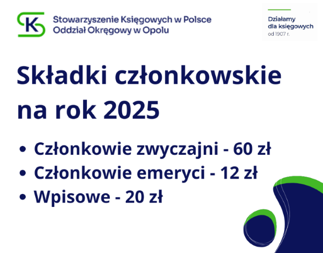 Składki członkowskie 2025