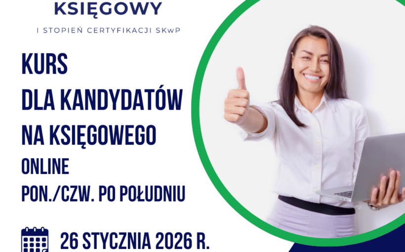 Kurs dla kandydatów na księgowego w trybie online