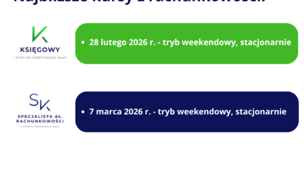 Najbliższe kursy z rachunkowości