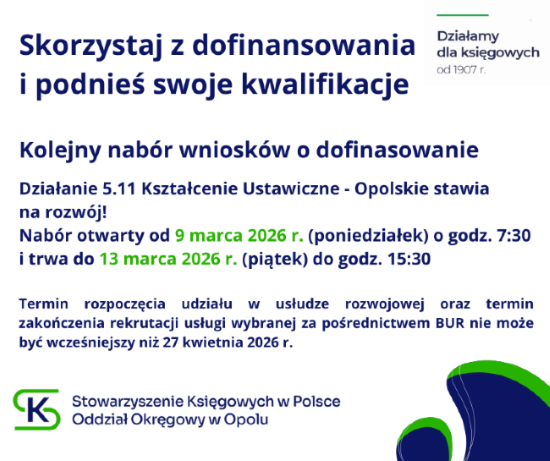 Kolejny nabór do projektu 5.11 Opolskie stawia na rozwój
